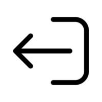 ligne d'icône de déconnexion isolée sur fond blanc. icône noire plate mince sur le style de contour moderne. symbole linéaire et trait modifiable. illustration vectorielle de trait parfait simple et pixel. vecteur