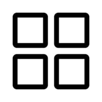 ligne d'icône de grille isolée sur fond blanc. icône noire plate mince sur le style de contour moderne. symbole linéaire et trait modifiable. illustration vectorielle de trait parfait simple et pixel. vecteur