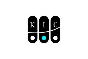 création de logo kic lettre et alphabet vecteur