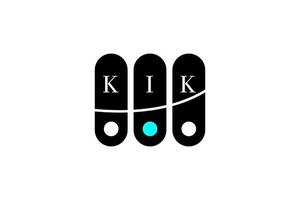 création de logo kik lettre et alphabet vecteur