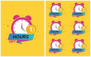 art vectoriel, icônes et graphiques du compte à rebours du temps vecteur