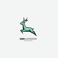 illustration de mascotte dégradé logo cerf vecteur