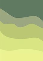 illustration vectorielle de vague verte. conception de peinture abstraite pour la décoration murale vecteur