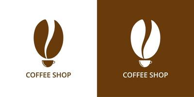 illustration de conception de logo de café vecteur