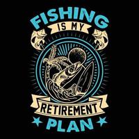 conception de t-shirt de vecteur de pêche..