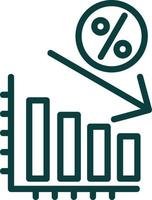 conception d'icône de vecteur de taux