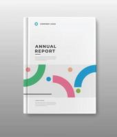 modèle de conception de livre de couverture de rapport annuel d'entreprise vecteur
