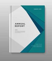 conception de modèle de rapport annuel de couverture de livre d'affaires vecteur