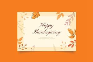 carte de modèle de joyeux thanksgiving vecteur