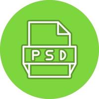 icône de format de fichier psd vecteur