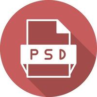 icône de format de fichier psd vecteur