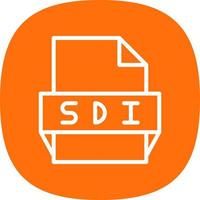 icône de format de fichier sdi vecteur