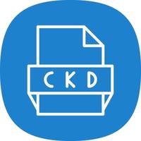 icône de format de fichier ckd vecteur