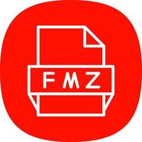 icône de format de fichier fmz vecteur