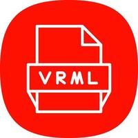 icône de format de fichier vrml vecteur