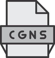 icône de format de fichier cgns vecteur