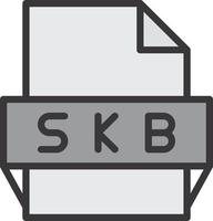 icône de format de fichier skb vecteur
