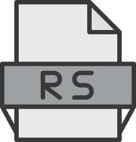 icône de format de fichier rs vecteur