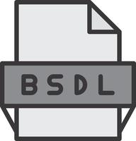 icône de format de fichier bsdl vecteur