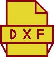 icône de format de fichier dxf vecteur