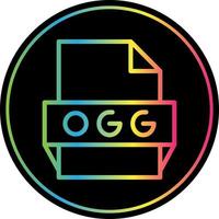 icône de format de fichier ogg vecteur