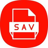 icône de format de fichier sav vecteur