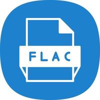 icône de format de fichier flac vecteur