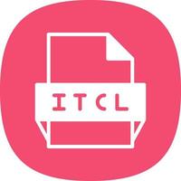 icône de format de fichier itcl vecteur