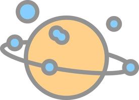 conception d'icône de vecteur de système solaire