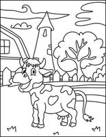 Coloriages d'animaux de la ferme à imprimer pour les enfants vecteur