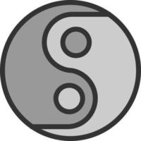 conception d'icône vectorielle yin yang vecteur