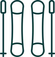conception d'icônes vectorielles de ski vecteur
