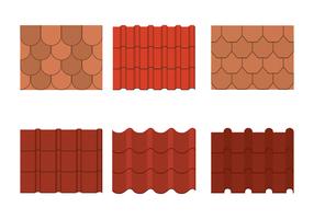 Jeu d'icônes de tuile de toit vecteur