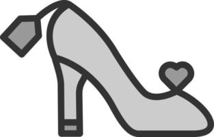 conception d'icône vectorielle de chaussures féminines vecteur