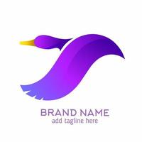 création de logo de canard. conception vectorielle et logo d'entreprise, adaptés à votre entreprise vecteur