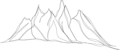 les illustrations et cliparts. dessin au trait de montagne vecteur