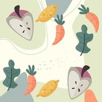 arrière-plan d'un doodle d'aliments sains vecteur