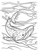 coloriage requin baleine pour les enfants vecteur