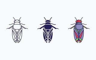 icône illustration vectorielle cicadidae vecteur