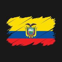 vecteur de brosse drapeau equateur