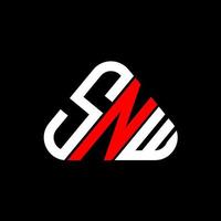 conception créative du logo de lettre snw avec graphique vectoriel, logo snw simple et moderne. vecteur