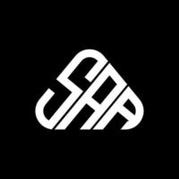 conception créative du logo saa letter avec graphique vectoriel, logo saa simple et moderne. vecteur