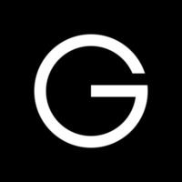 lettre 'g', style simple et précis pour le logo ou l'élément de conception graphique. accrocheur, mémorable, élégant et de forme moderne. illustration vectorielle vecteur