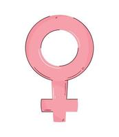 symbole de sexe féminin rose vecteur