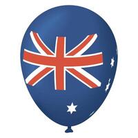 drapeau australien en ballon hélium vecteur