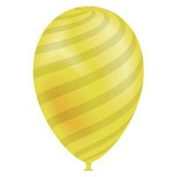 hélium ballon jaune vecteur