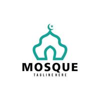 mosquée logo icône vecteur isolé