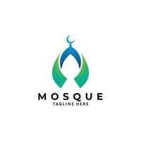 mosquée logo icône vecteur isolé