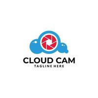 cloud cam logo icône vecteur isolé