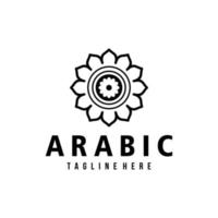 vecteur d'icône de logo arabe isolé